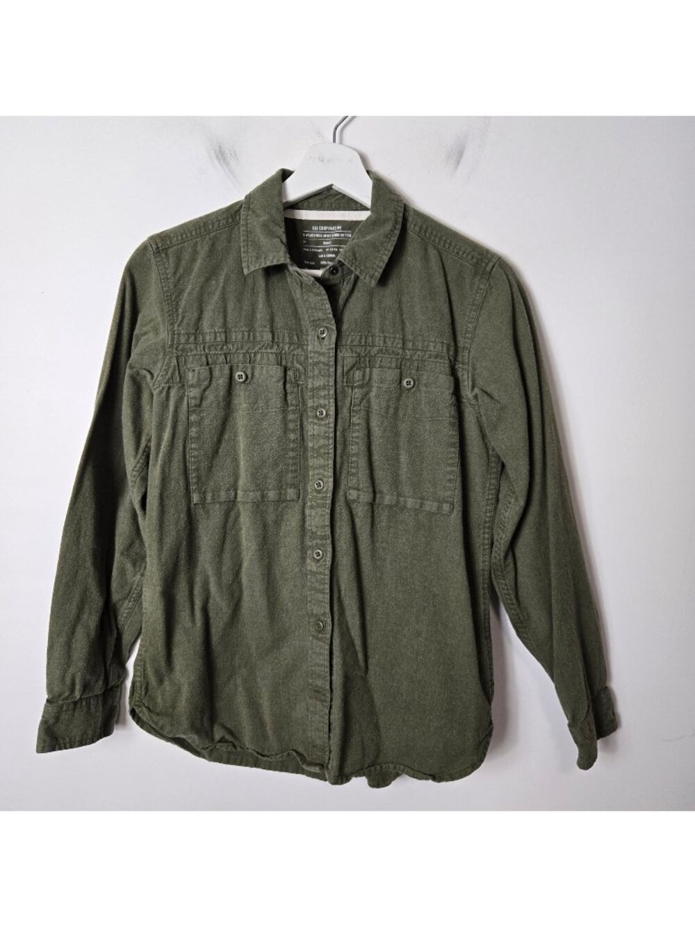 REI Co-Op Women's Size S Wallace Lake Flannel Green Button Long Sleeve Shirt
